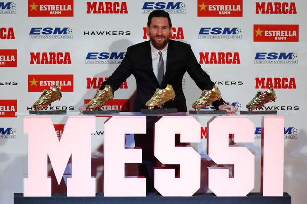 Rebut Sepatu Emas Eropa, Lionel Messi Cetak Rekor