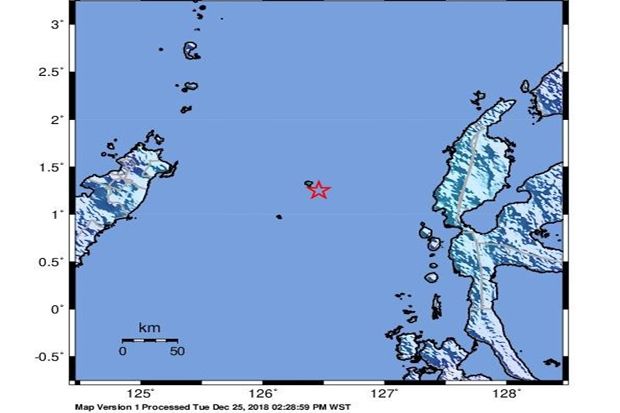 Gempa Bumi 5,3 SR Mengguncang Ternate, Tidak Berpotensi Tsunami