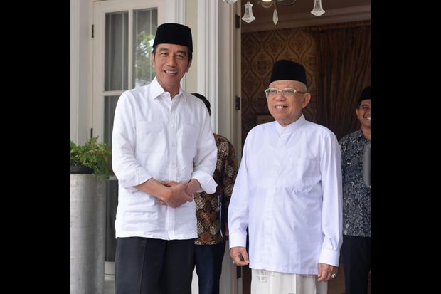 Datangi Rumah Maruf Amin, Jokowi: Diundang Makan Siang