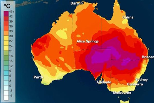 Gelombang Panas Mencengkeram Australia 7 Hari Berturut-turut