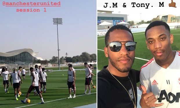 Latihan Manchester United di Dubai Diganggu Anthony Joshua
