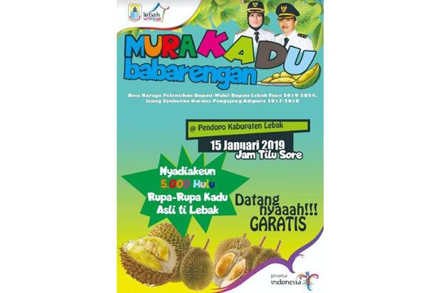 Mau Cicipi 7.000 Durian Lebak Gratis, Yuk Datang ke Pendopo Bupati