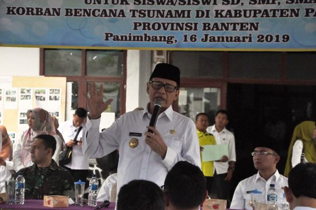 Gubernur Banten Akan Bangun Rumah Rusak Terdampak Tsunami