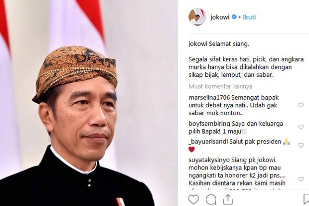 Jokowi: Sifat Keras Hati Bisa Dikalahkan dengan Bijak dan Sabar