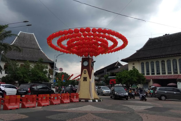 Jelang Imlek, 5.000 Lampion Semarakkan Kawasan Pasar Gede Solo
