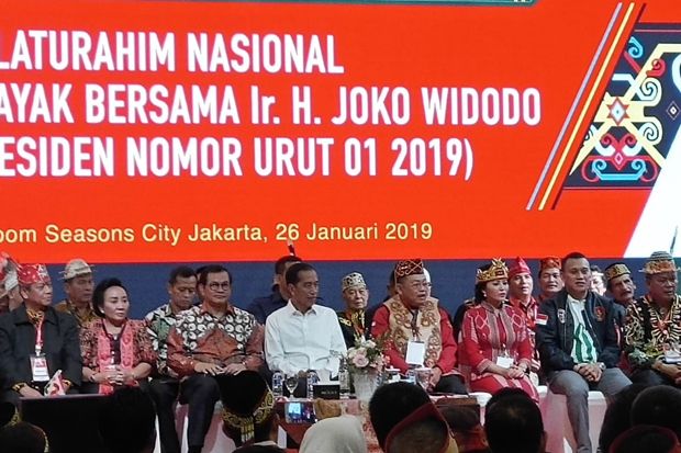 Masyarakat Adat Dayak Deklarasi Dukung Jokowi-Maruf Amin