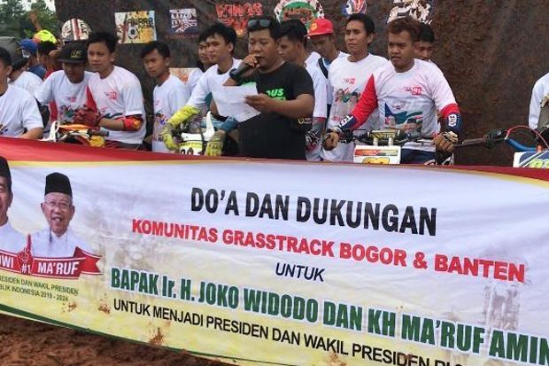 Komunitas Grasstrack Deklarasi Dukung Jokowi-KH Maruf