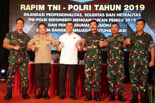 Polri dan TNI Gelar Rapim Bahas Pengamanan Pemilu 2019