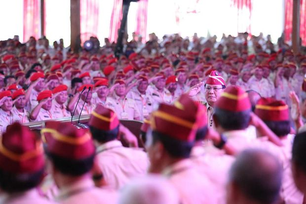 Ribuan Purnawirawan TNI/Polri Temui Prabowo Subianto di Hambalang