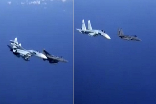 Jet Tempur Su-27 Rusia Nyaris Senggol F-15 AS, Ini Videonya