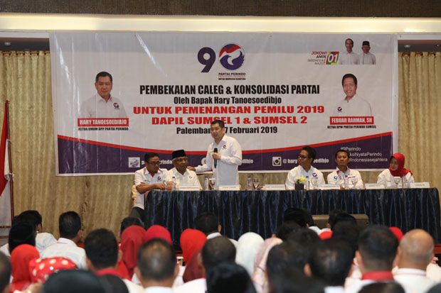Beri Pembekalan di Palembang, Hary Tanoesoedibjo sampaikan 3 Prioritas Perindo untuk Indonesia