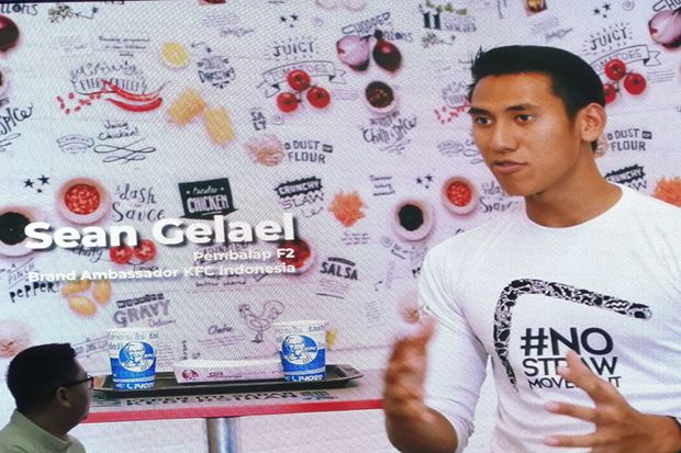 Selamatkan Laut Indonesia, Sean Gelael Kampanye Tolak Sedotan