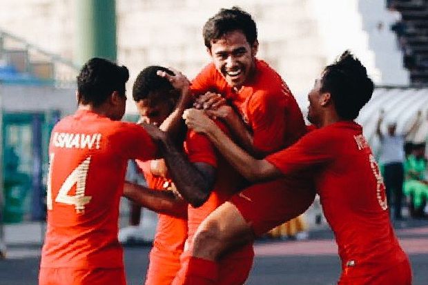Dua Gol Marinus Manewar Bawa Indonesia U-22 ke Semifinal Piala AFF U-22