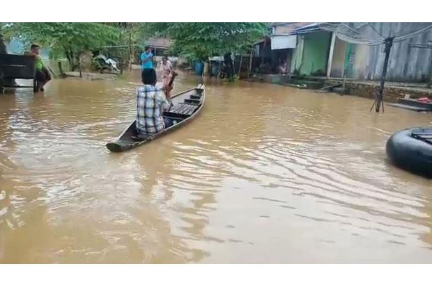 Banjir di Kabupaten Sarolangun Jambi Terus Meluas