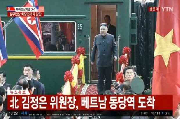 Pemimpin Korut Kim Jong-un Sudah Tiba di Vietnam dengan Kereta