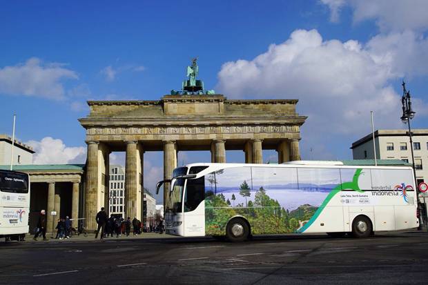 Promosikan Pariwisata, Bus Wonderful Indonesia Beroperasi di Berlin