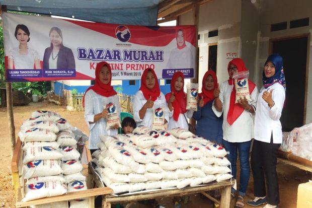 Kartini Perindo Gelar Bazar Beras di Dekat Lokasi Tsunami