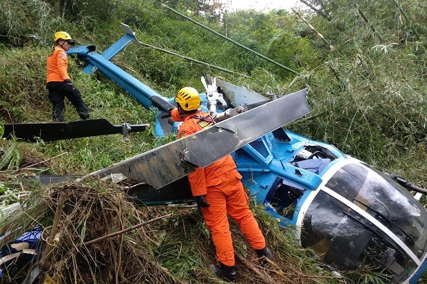 KNKT Amankan Kotak Hitam Helikopter Jatuh di Tasikmalaya