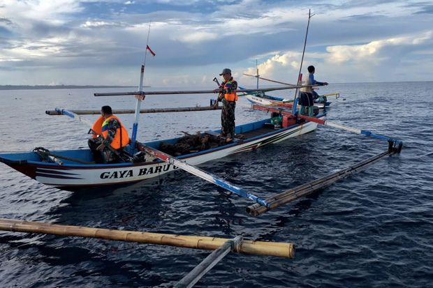 Marak Penangkapan Benur, TNI AL Bengkulu Sita Ratusan Jaring Nelayan
