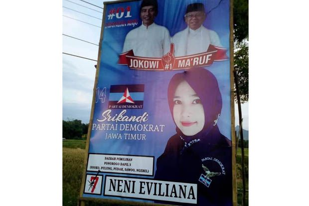 Viral, Caleg Demokrat Ponorogo Ini Kampanyekan Jokowi-Ma’ruf