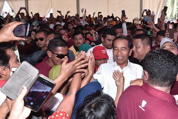 Antusiasme Warga Sumut Sambut Capres #01 Jokowi di Asahan