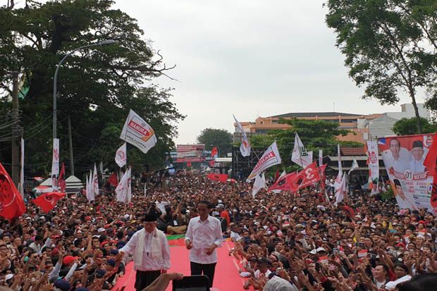 Jokowi-KH Ma’ruf Amin Hadiri Karnaval Bersatu, Banten Ditarget Menang 60%