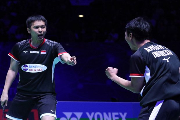 Menang Mudah, Hendra/Ahsan Jajal Duo Malaysia di Perempat Final