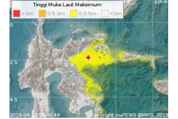 Gempa 6,9 SR di Sulteng Berpotensi Tsunami
