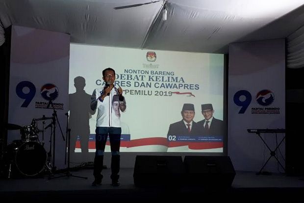 Perindo Gelar Nobar Debat Capres Pamungkas di Kantor DPP