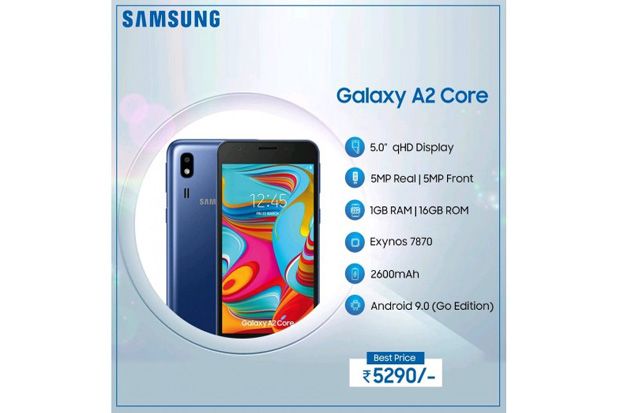 Samsung Umumkan Galaxy A2 Core, Ponsel Android Go Cilik Harga Tipis
