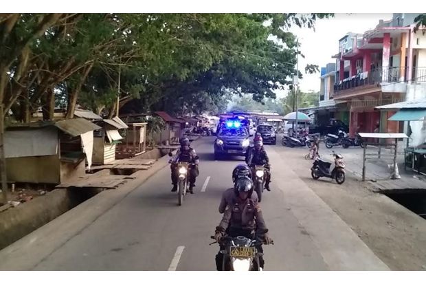 1 Hari Jelang Pilpres, Kendaraan Taktis TNI/Polri di Raja Ampat Dilibatkan dalam Patroli