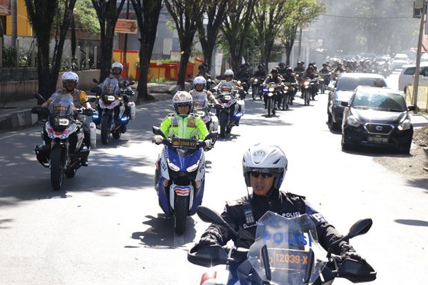 Naik Motor, Kapolda Sulut Pimpin Patroli Gabungan TNI-Polri