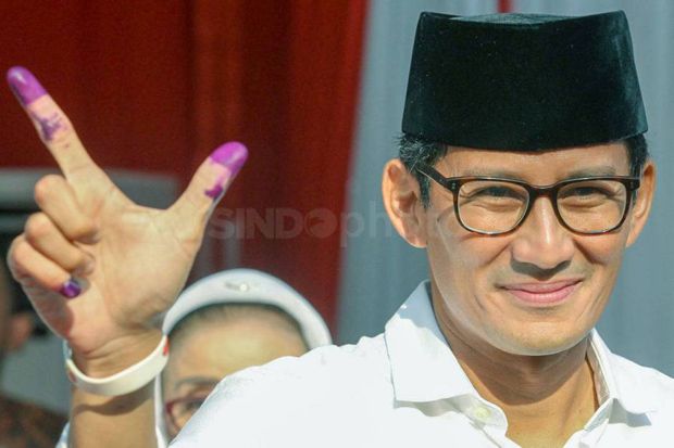 Ini Alasan Sandiaga Uno Tak Dampingi Prabowo Pidato Kemenangan