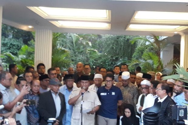 Klaim Punya Bukti, Prabowo-Sandi Deklarasi Menangi Pilpres 2019