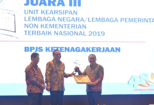 BPJS Ketenagakerjaan Raih Juara Ketiga ANRI Award Tahun 2019