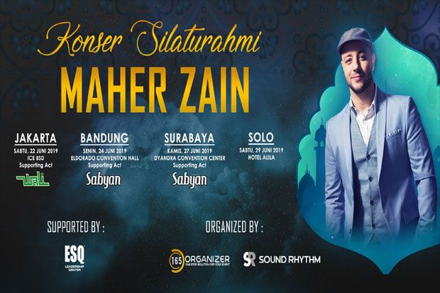 Maher Zain Gelar Konser Silaturahmi di 4 Kota Besar di Indonesia