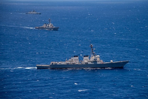 Dua Kapal Perang AS Dekati Pulau Sengketa Laut China Selatan