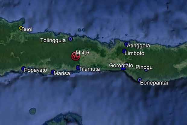 Gorontalo Diguncang Gempa 4,6 SR, Masyarakat Diminta Tetap Tenang