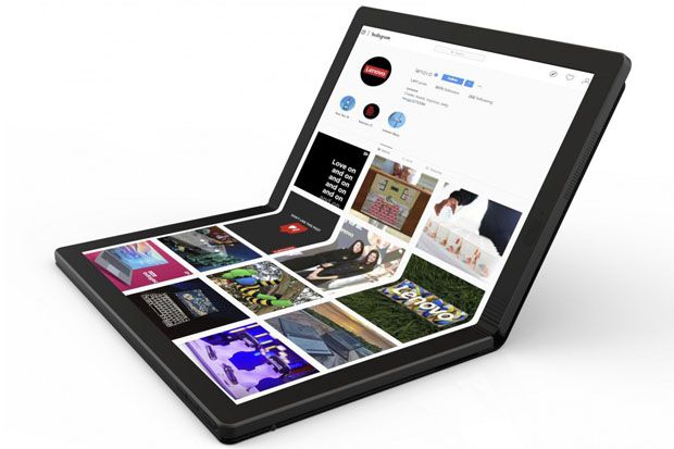 Lenovo Kenalkan Notebook Layar Lipat Pertama di Dunia