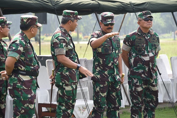 Panglima TNI Tinjau Latihan Pengamanan Tahap Penghitungan Suara Pemilu 2019