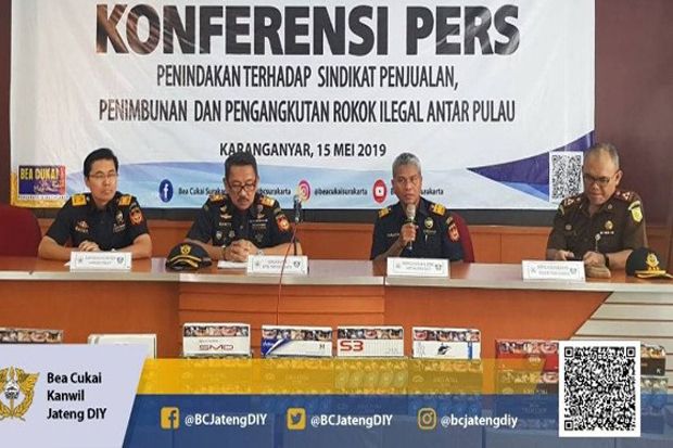 Bea Cukai Gagalkan Peredaran 6,6 Juta Batang Rokok Ilegal di Jawa Tengah