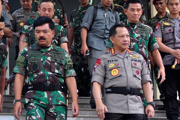Panglima Pastikan Jajaran TNI Solid dan Back Up Penuh Polri