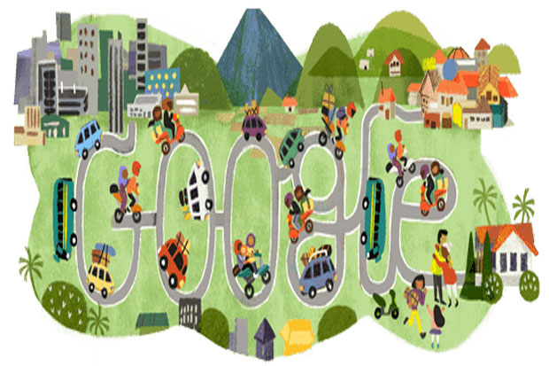 Google Ikut Rayakan Mudik Lewat Doodle Hari Ini