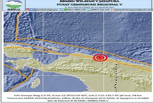 Kabupaten Jayapura Diguncang Gempa 5,3 SR Warga Panik
