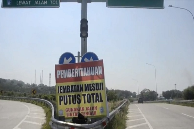 Jembatan Way Mesuji Putus, Akses Jalintim Dialihkan ke Jalan Lintas Tengah