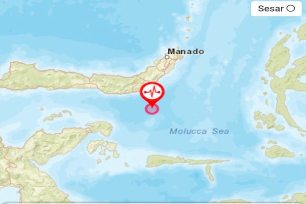Gempa Bumi 5,1 SR Guncang Kabupaten Bolaang Mongondow