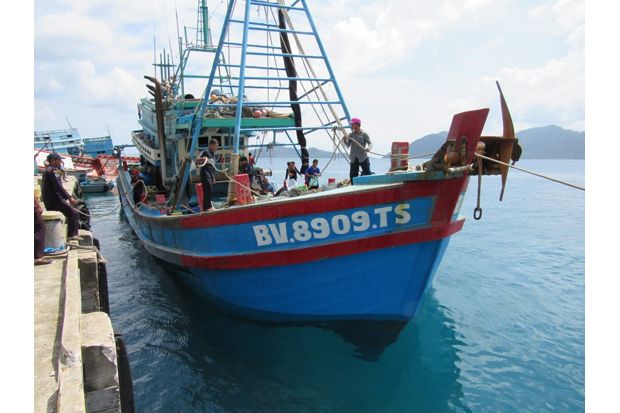 Penyidik KKP Terima 1 Kapal Ilegal asal Vietnam Tangkapan Bakamla