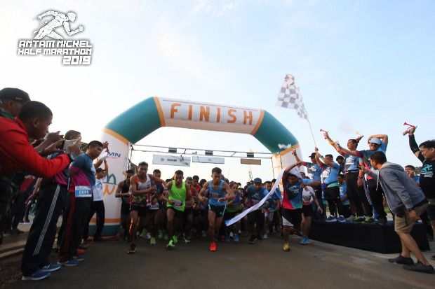 800 Pelari Mengikuti Antam Nickel Half Marathon di Sulawesi Tenggara