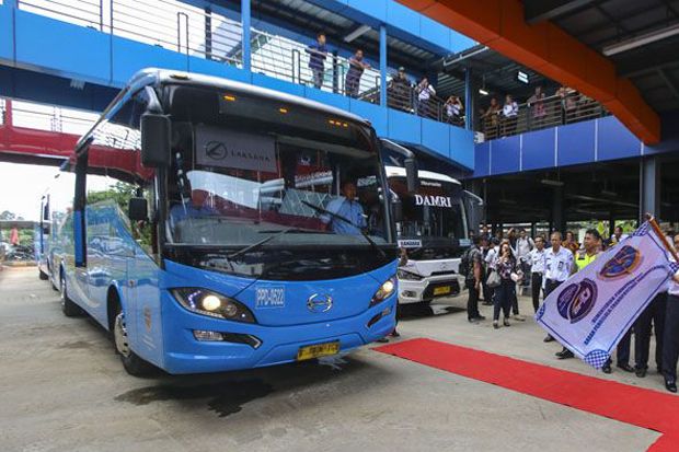 Operasional Bus Damri Bandara Soetta Kembali Normal Pasca Aksi Demo