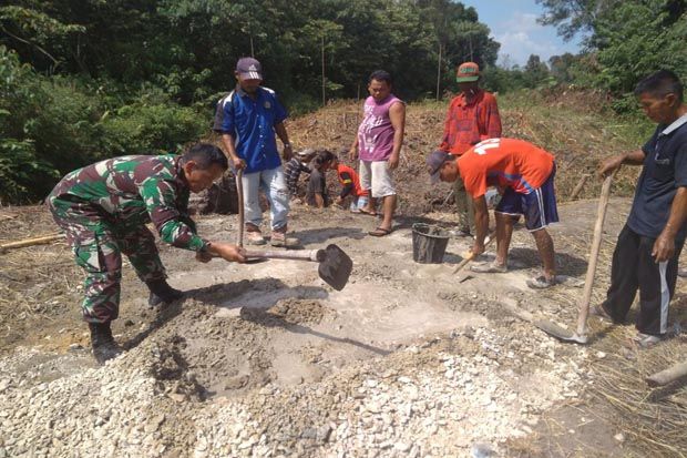 Kodim 0317/TBK Buka Jalan Baru di Pasir Panjang